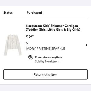 Nordstrom Brand Girl’s Sparkle Cardigan